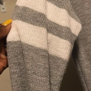 Hippie Rose Tops - Grey striped long sleeve sweater Hippie Rose Tops - Grey striped long sleeve sweater